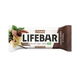 Lifefood LIFEBAR BIO RAW s kakaovými boby a vanilkou 40g