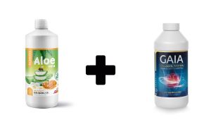 Aloe Vera gel na pití s medem 1l +  Gaia Collagen Protein® 473ml