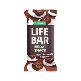 Lifefood Lifebar Oat Snack čokoládový s lískovými oříšky BIO 40g